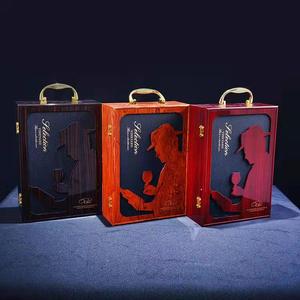 奔富拉菲红酒葡萄酒包装盒礼盒高端通用12生肖钢琴烤漆木盒北京发
