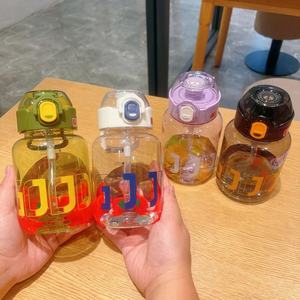 诺王正品夏季塑料水杯学生上学专用大容量水壶加厚防摔耐热吸管杯