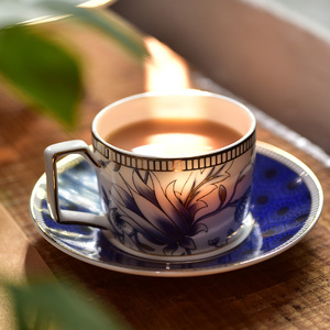 高档优雅骨瓷欧式小奢华咖啡杯套装 咖啡套具家用英式下午茶杯碟