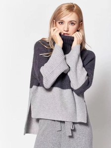 2018秋冬装新款加厚羊绒衫高领针织衫羊绒阔腿裤毛衣两件套套装女