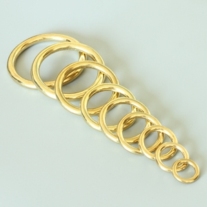 纯黄铜铸造实心无缝铜环铜圈马具马笼头配件DIY手工皮具多种规格