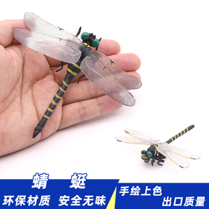 实心仿真蜻蜓模型蚂螂玩具昆虫儿童认知礼品摆件
