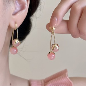 【粉色桃桃】粉色番茄耳坠小众设计高级感耳环灵动可爱蚊香盘耳夹