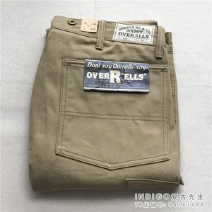 1930年代背带款|新品RRL复古男日本轻质斜纹棉口袋直筒工装休闲裤