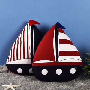 地中海风格纯棉船型抱枕靠垫飘窗汽车沙发装饰品儿童房样板房陈列