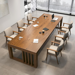 欧式大板全实木大书桌现代简约工作台家用原木大板桌长方形办公桌