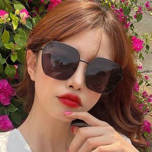 日本代购最新款方形墨镜女高级感圆脸太阳镜大脸显瘦大框个性眼镜