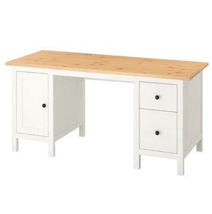 宜家家居IKEA正品 汉尼斯 实木书桌笔记本电脑桌学习桌工作桌北欧