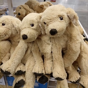 IKEA宜家国内代购毛绒玩具金毛犬玩偶狗狗生日礼物