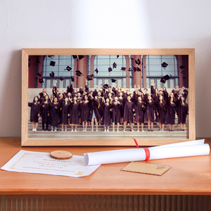 毕业照相框合影集体会议纪念细长照片大合照摆台定制公司挂墙相框