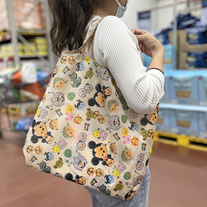 中号可爱卡通折叠便携环保超市购物袋手提袋妈咪买菜包单肩包休闲