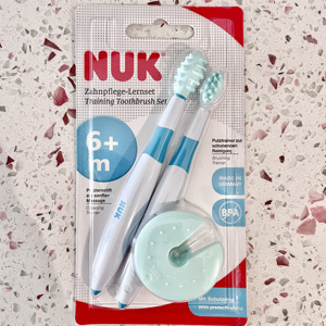 德国进口NUK婴儿软毛牙刷分阶段牙胶口腔训练固牙牙刷6-15个月