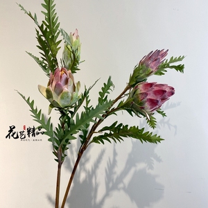 蓟风花仿真朝鲜蓟花装饰假花果实家居样板房花艺摆件餐桌凤梨头