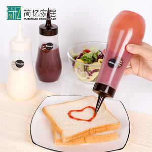 日本进口挤酱瓶尖嘴瓶沙拉酱挤压瓶番茄酱蜂蜜蚝油调味瓶防漏油壶