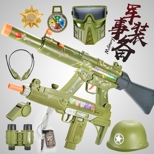 m416电动连发软弹枪儿童玩具枪男孩声光震动仿真迷彩军事装备玩具