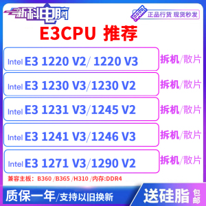 E3 1230V2 1230V3 1231 1220 1240V2 1270V2 1241 1226 1281 1286