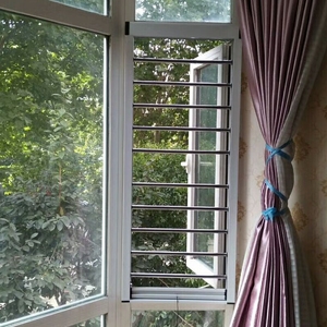 北京新款铝合金可拆卸一体窗户护栏金刚网防盗窗防蚊纱窗门高清网