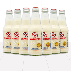 泰国vamino哇米诺原味豆奶300ml*24玻璃瓶装网红早餐豆奶 包邮