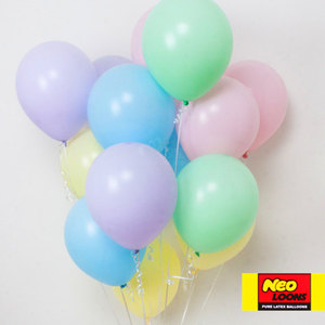 韩国NEO进口乳胶气球12寸圆形柔和哑光混色气球生日婚庆装饰布置