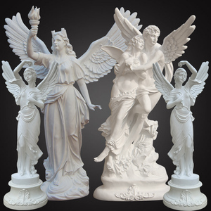爱神翅膀情侣雕像四季光明天使雕塑大型玻璃钢人物艺术品装饰摆件