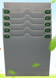 10位伸缩考勤卡架爱宝打卡机卡纸插卡板塑料卡槽微电脑卡纸组合式