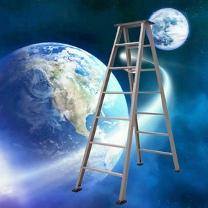 河南登月DYLT-21铝合金加厚工程梯带踏板折叠合页叉人字梯双面梯
