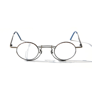 现货孤品 |德国产双线鼻梁小椭圆圆形金属细框眼镜架个性设计师