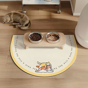 宠物餐垫用品猫水吃饭碗垫猫咪狗狗防滑防水防洒防溢出便携餐盘垫