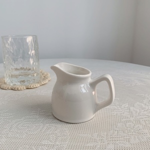 日式ins纯白小奶盅浓缩咖啡糖浆缸调味杯陶瓷牛奶奶泡杯