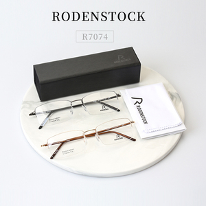 Rodenstock眼镜男纯钛经典商务半框手工近视R7074罗敦司得镜架
