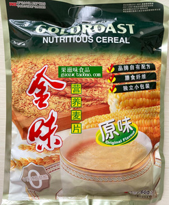 广东金味食品冲饮营养麦片原味600克袋装独立小包装包邮