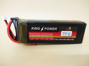 KING POWER 11.1V 3s 30C 5000MAH玩具锂电池航模遥控飞机车船用