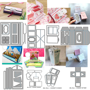 Scrapbook切割模板DIY模具cutting dies贺卡相册制作立体盒子J216