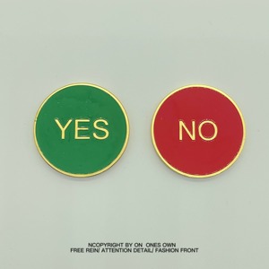 【红绿版yes no】新款决策币好运气游戏娱乐道具创意硬币随机决定