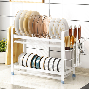 碗盘收纳架厨房置物架窄小型窗台碗碟沥水架多功能碗筷收纳盒碗柜
