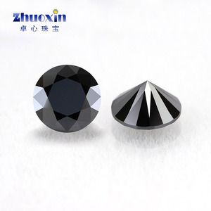 正品黑色莫桑石裸钻厘石碎钻小钻 圆形合成碳硅石裸石镶嵌配钻DIY