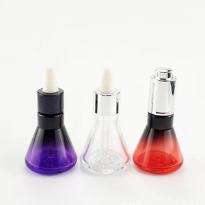 玻璃瓶定制30ml锥形精油瓶按压滴管瓶透明玻璃瓶精油分装瓶化妆品
