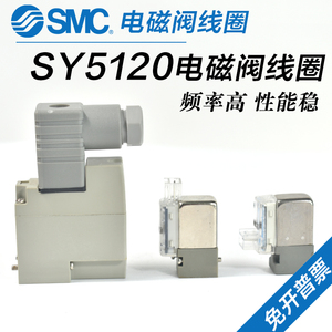 SMC电磁阀线圈SY3120/SY7120/SY5120-5LZD/5G/5D电压DC24V/AC220V