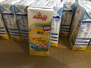 西兰原装进口安佳Anchor金装高钙儿童牛奶3.6g蛋白质190ml*27盒