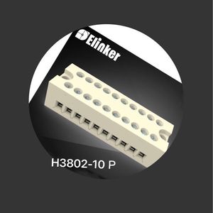 上海联捷厂家直销H3802-10P小体积一体固定安装端子座5.0mm接线排