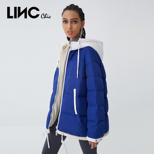 LINC金羽杰21冬新款女短款双面羽绒服双面穿着外套女Y21602137