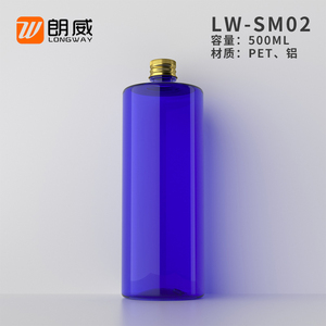 500ml平肩铝盖瓶 纯露瓶 朗威包装 pet塑料瓶 爽肤水分装瓶子