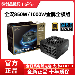 全汉Hydro G Pro 850W台式机电脑电源1000W金牌全模组ATX3.0电源