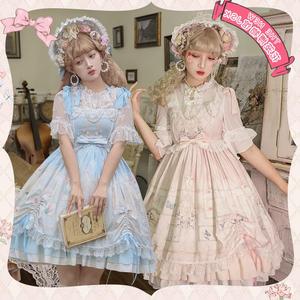 原创正版花笼博物馆洛丽塔日常甜系轻lolita公主洋装吊带连衣裙