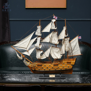 胜利号帆船模型摆件家居装饰工艺品复古大号工艺船木质手工节日礼
