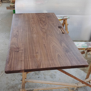 北美黑胡桃木桌面板定制实木原木电脑桌儿童书桌餐桌工作吧台面板