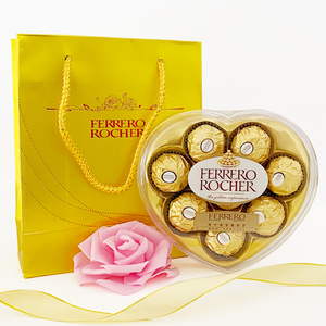 爱心形费列罗巧克力6粒8粒礼盒装满月回礼婚礼结婚喜糖成品含糖盒