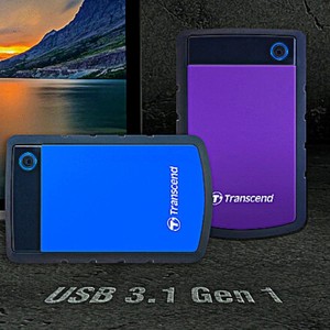 Transcend创见移动硬盘StoreJet 25H3 1T 2T 4T军规TB2.5寸USB3.0