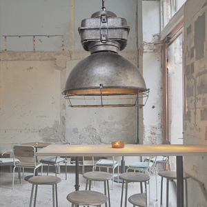 美式LOFT工业风设计工矿灯旧铁艺复古个性创意工作室餐厅朋克吊灯