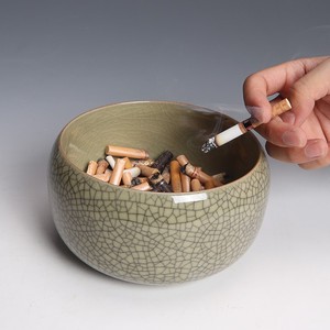 龙泉青瓷高档礼品特价陶瓷器小号笔洗烟灰缸家用办公烟灰缸